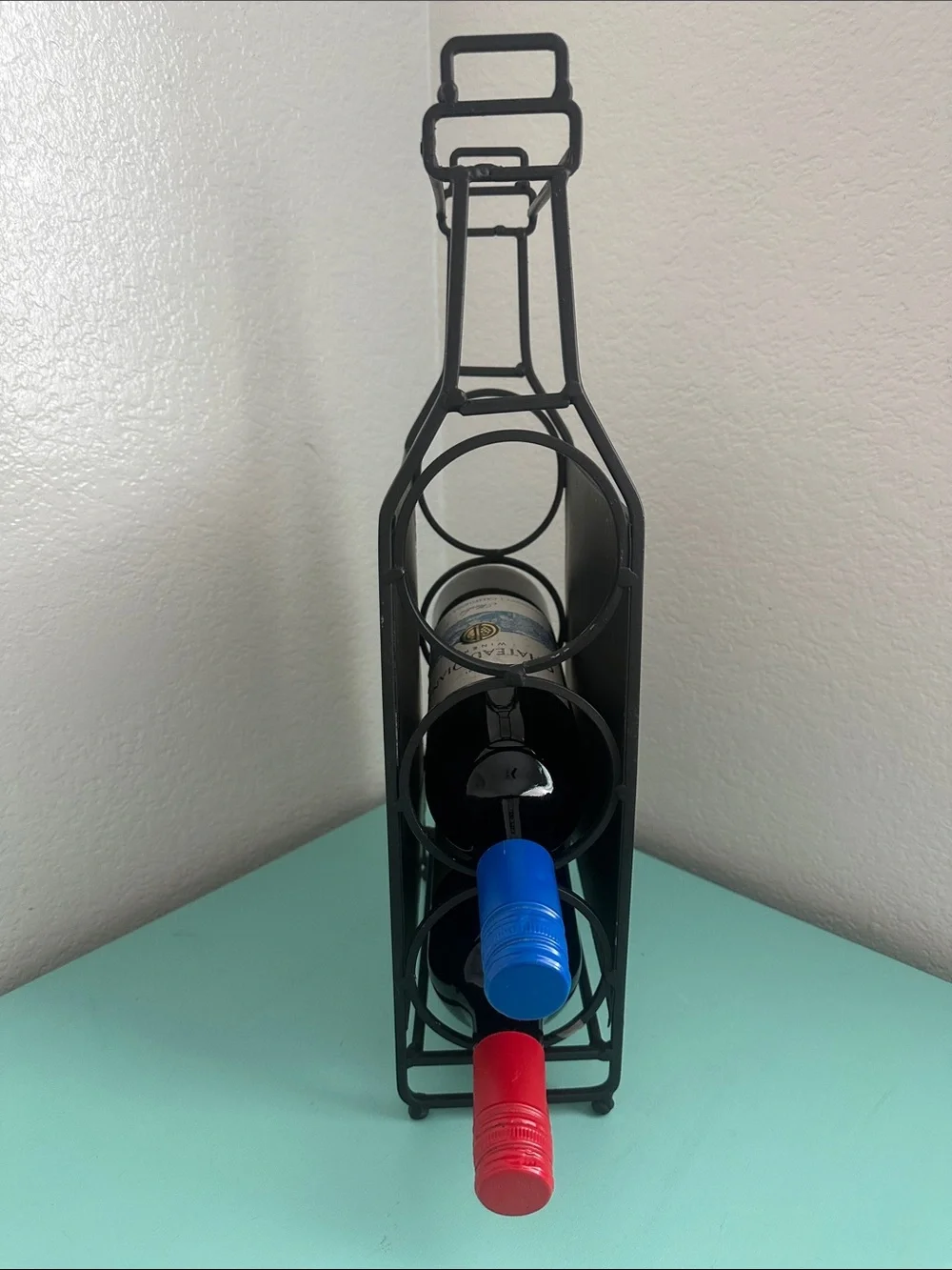Wine Bottle Rack Décor ‘Wine Flies When You’re Having Fun’-used-good condition